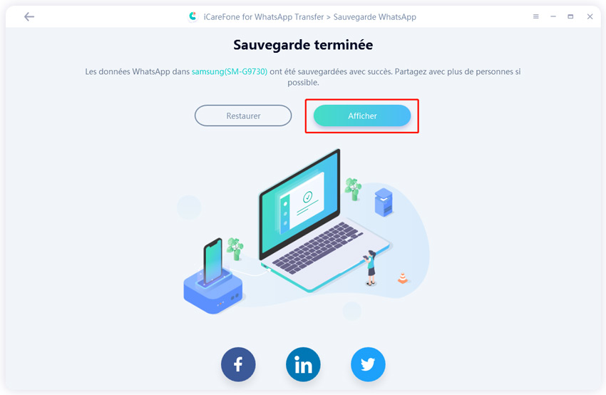 sauvegrder avec succès les messages vocales whatsapp